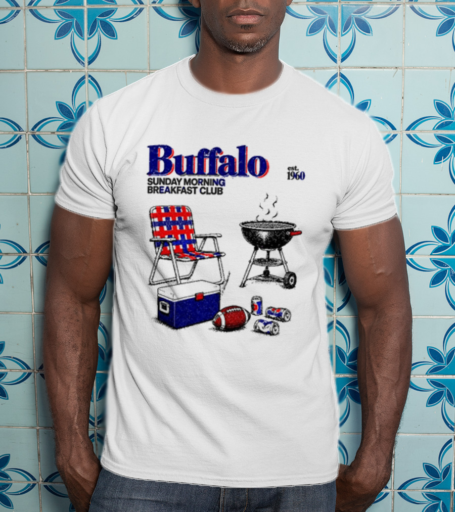 Buffalo Tailgate Game Day Sunday Morning Breakfast Club Football T-Shirt