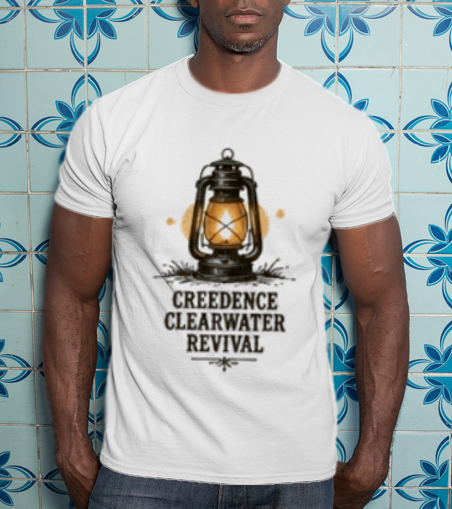 Creedence Clearwater Revival Lantern Art Proud Mary Snoopy Classic Rock T-Shirt
