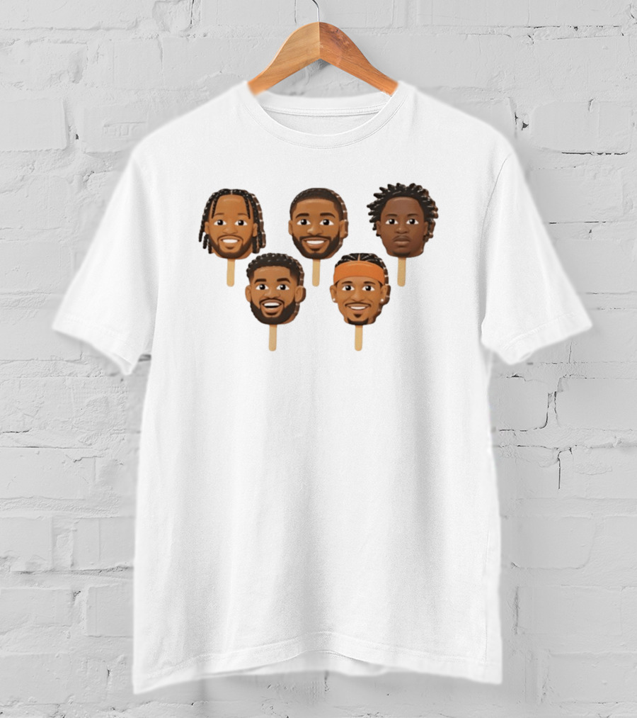 New York Knicks Basketball Players Cartoon Ice Pops Big Heads T-Shirt
