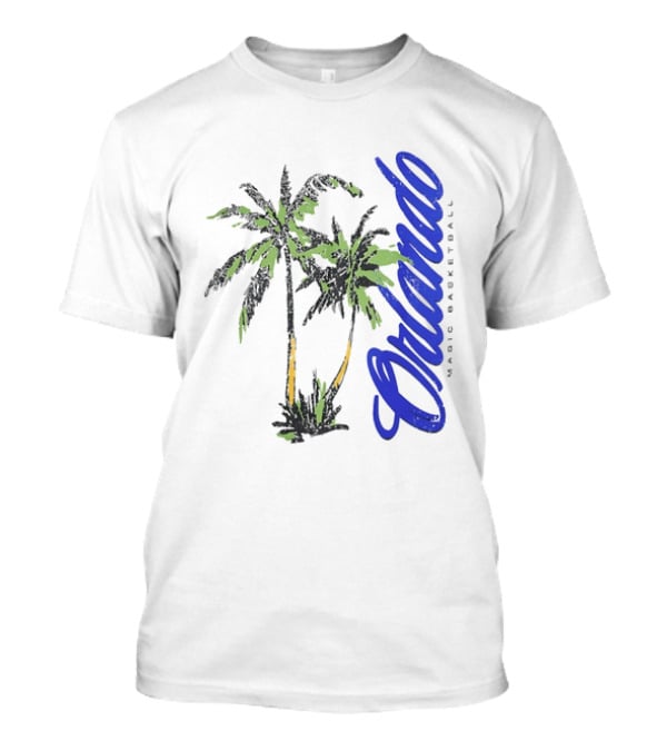 Orlando Magic Basketball Palm Tree NBA Vibrant Tropical Team Spirit T-Shirt