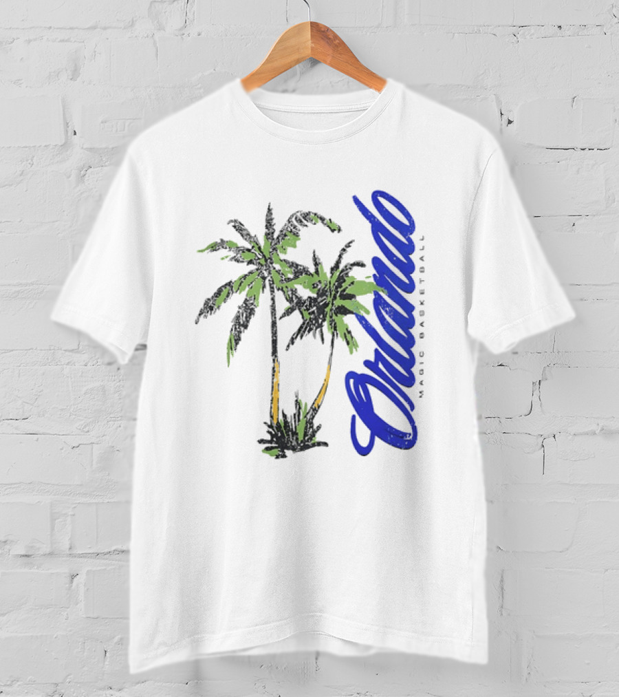 Orlando Magic Basketball Palm Tree NBA Vibrant Tropical Team Spirit T-Shirt