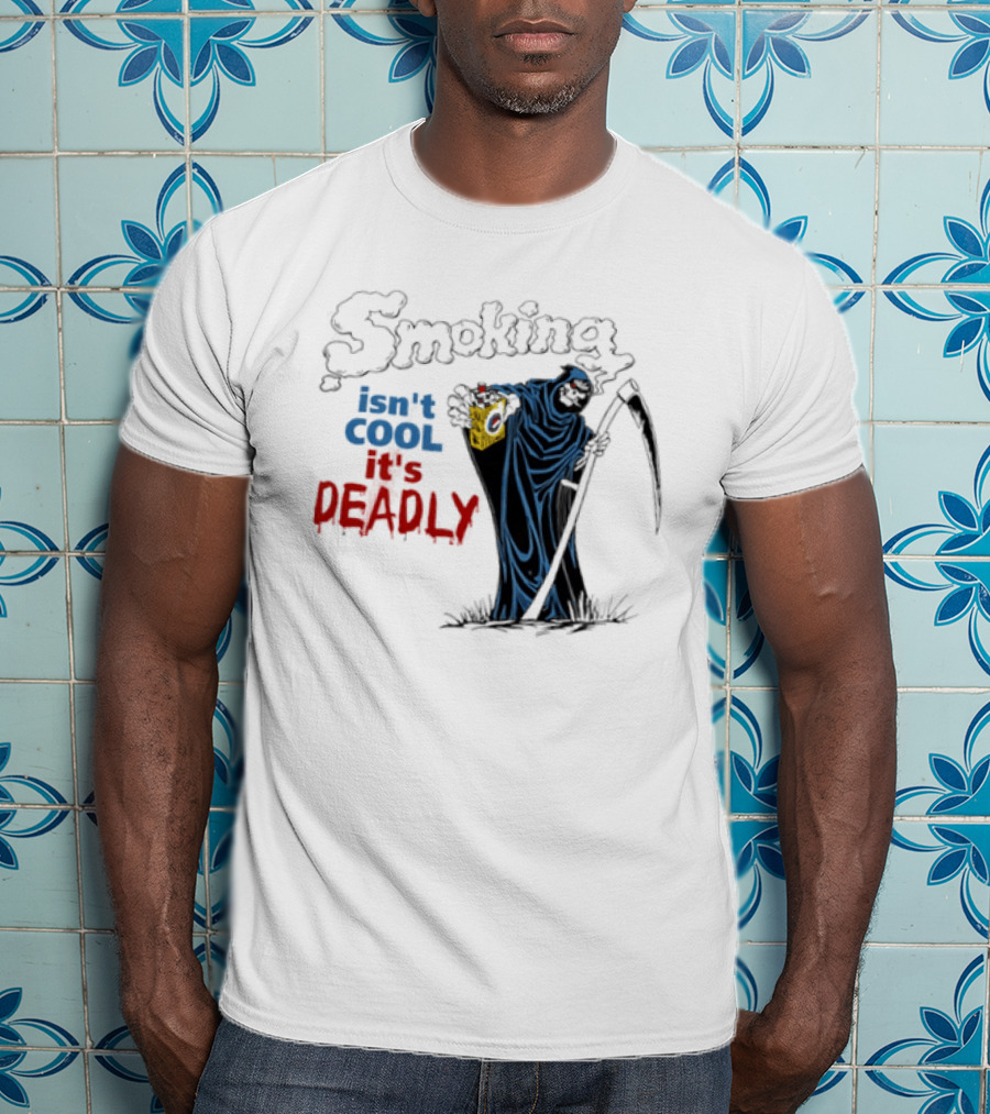 Smoking Isn't Cool It's Deadly Grim Reaper T-Shirt