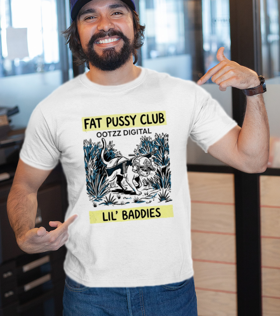 Fat Pussy Club Soldier Cat Ootzz Digital Lil' Baddies T-Shirt