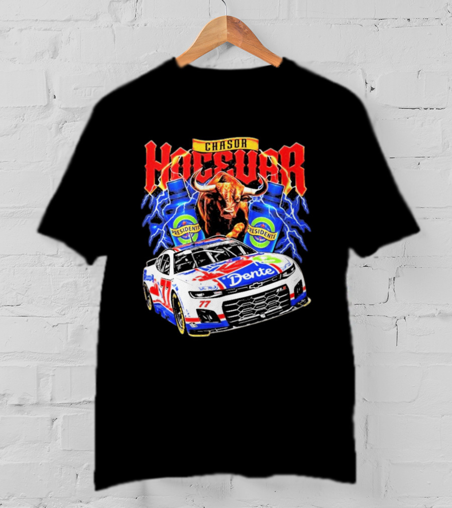 Chase Hocevar No. 77 Dente Presidente Bull NASCAR Spire Motorsports 2026 Racing T-Shirt