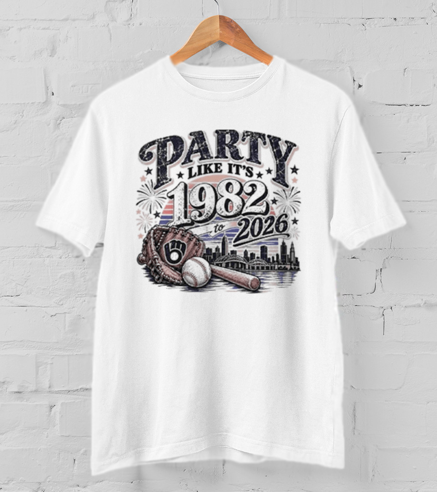 Party Like It's 1982 Brewers 2022 Freddy Peralta Milwaukee Baseball Retro Celebration T-Shirt
