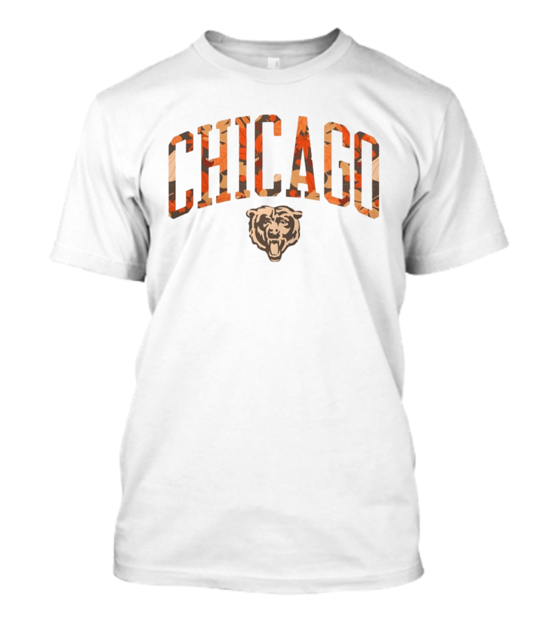Chicago Bears Autumn Leaves Wordmark Halloween Football 2026 T-Shirt