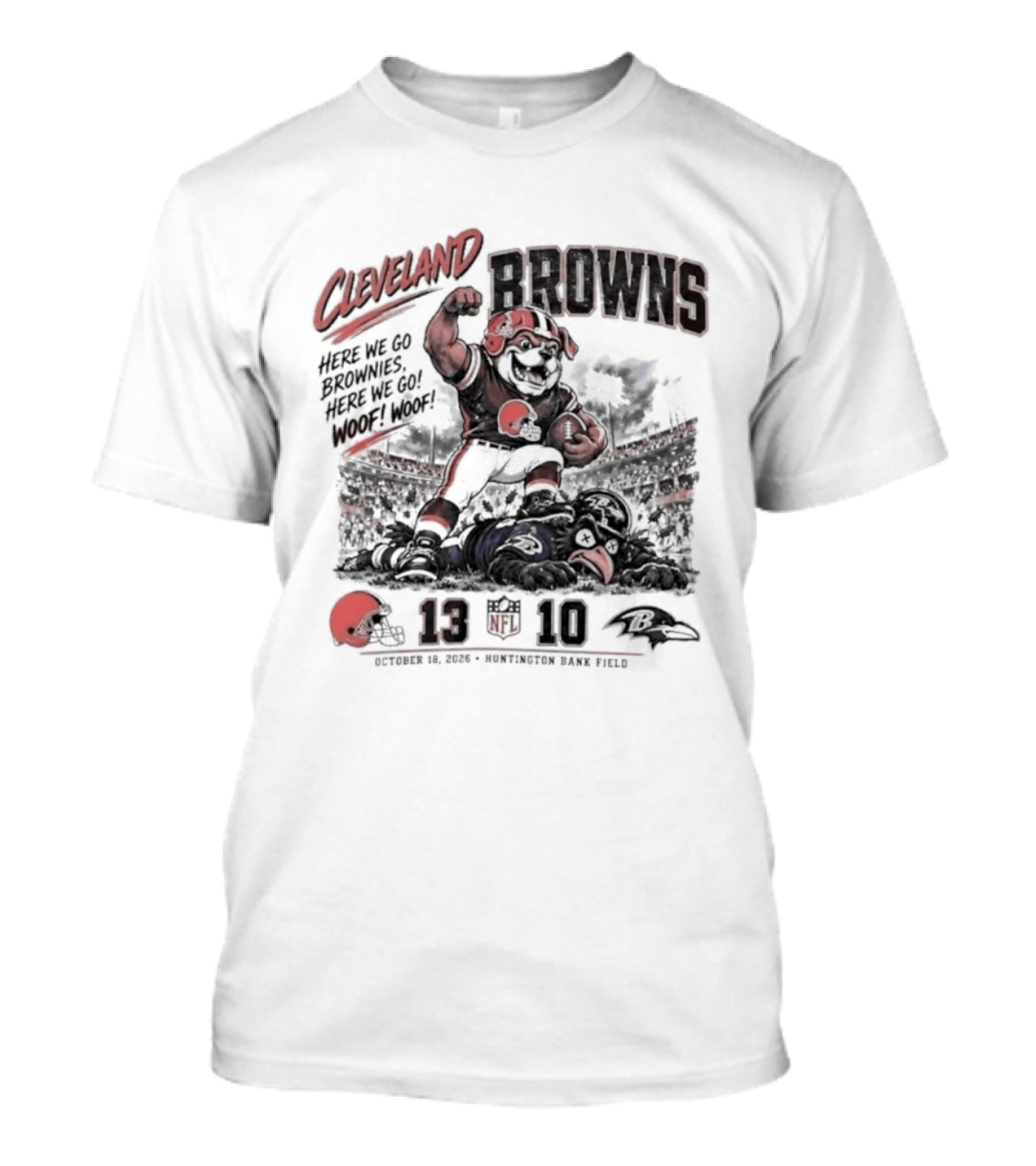 Cleveland Browns Victory Over Baltimore Ravens 13 10 Game Day 2026 T-Shirt