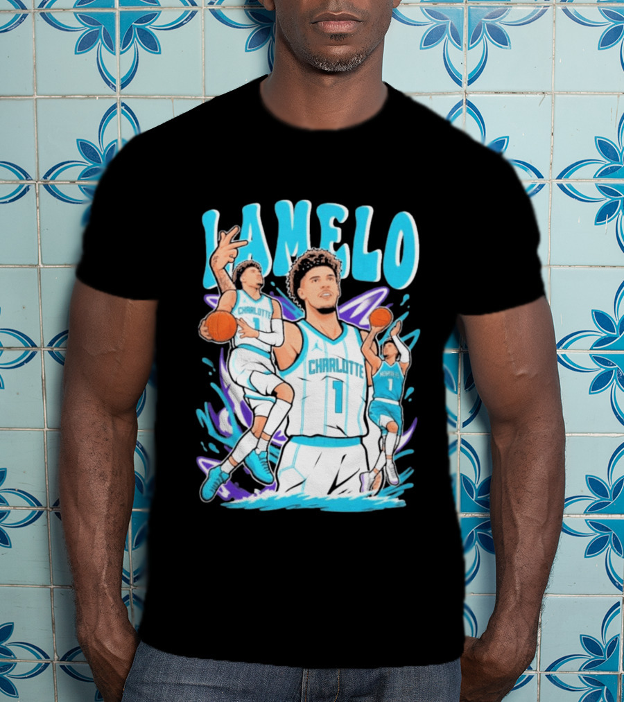 LaMelo Ball Charlotte Hornets Basketball Dynamic Moves T-Shirt