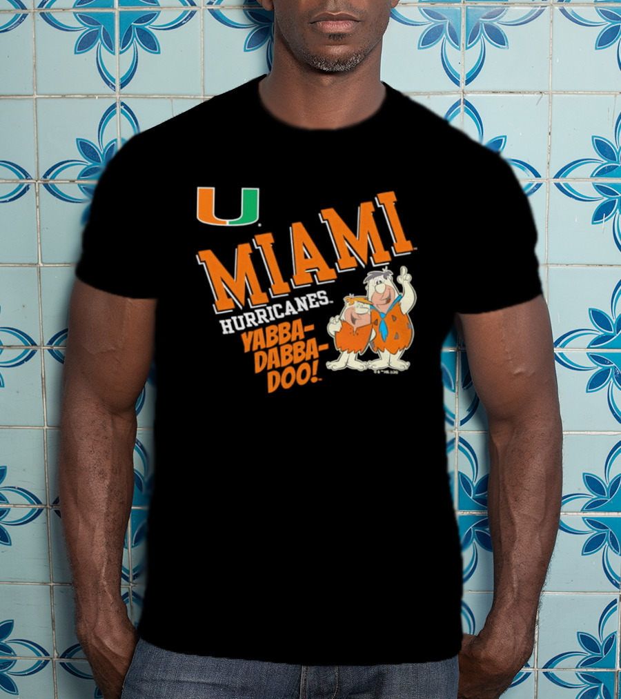 Miami Hurricanes Yabba Dabba Doo Flintstones U T-Shirt