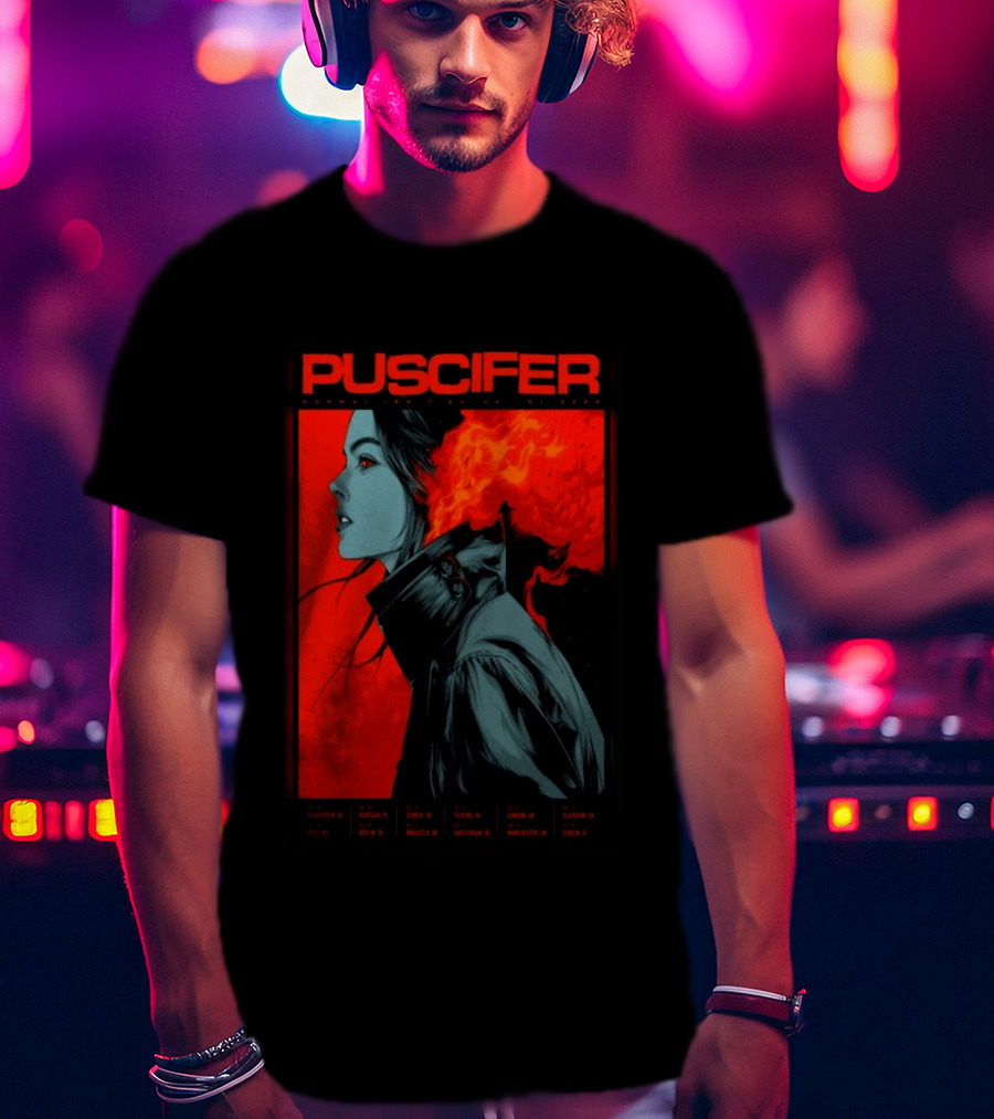 Puscifer October November 2026 EU UK IRL Tour Dates Stockholm Warsaw Zurich Tilburg London Glasgow Exclusive Edition T-Shirt