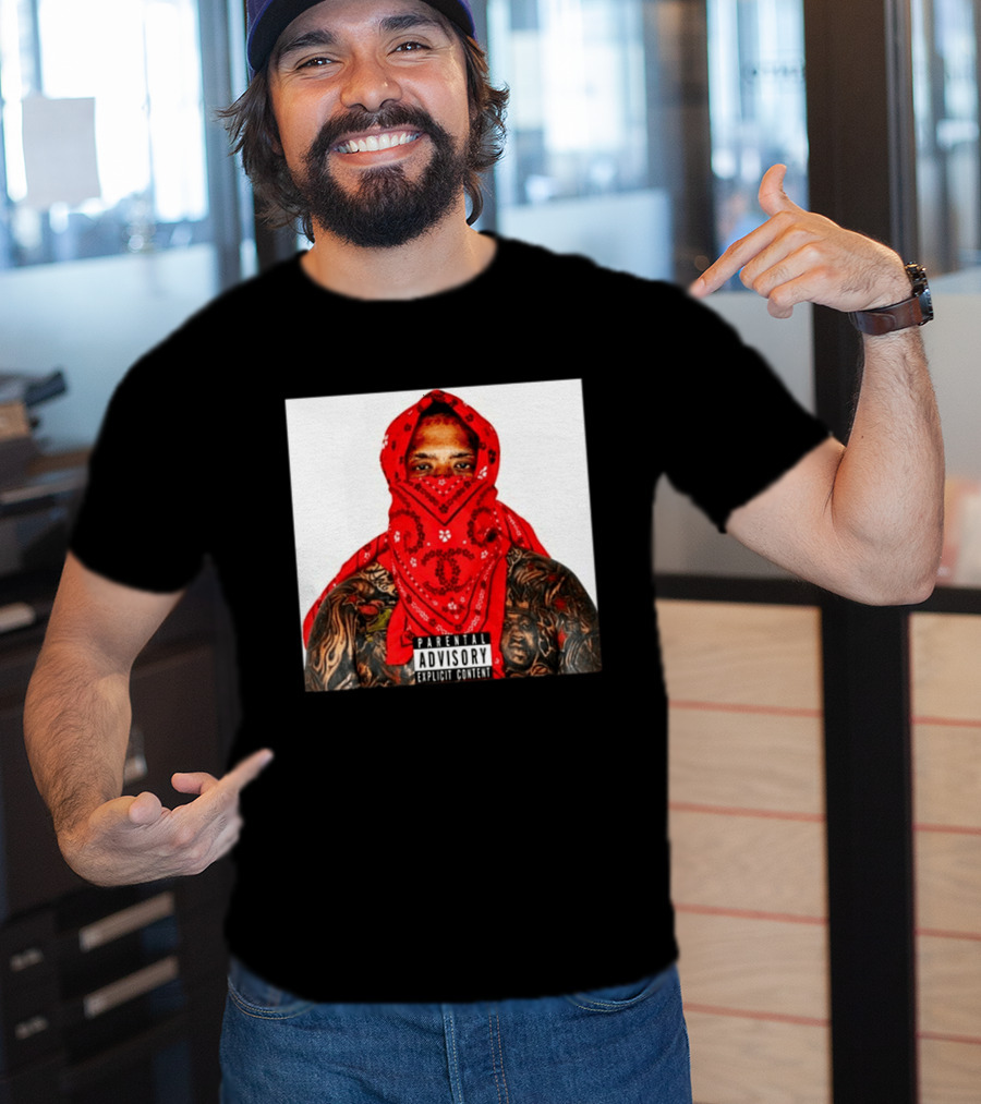 Westside Gunn Heelmatic 2026 Album Cover Parental Advisory Explicit Content Bandana Tattoo Face T-Shirt