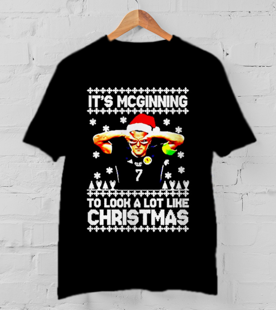 Its Mcginning To Look A Lot Like Christmas John Mcginn Scotland 2026 T-Shirt