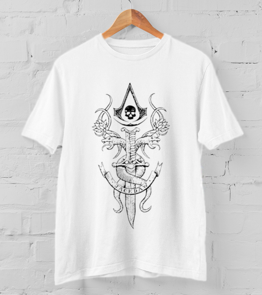 Assassin's Creed Jackdaw Skull And Dagger T-Shirt