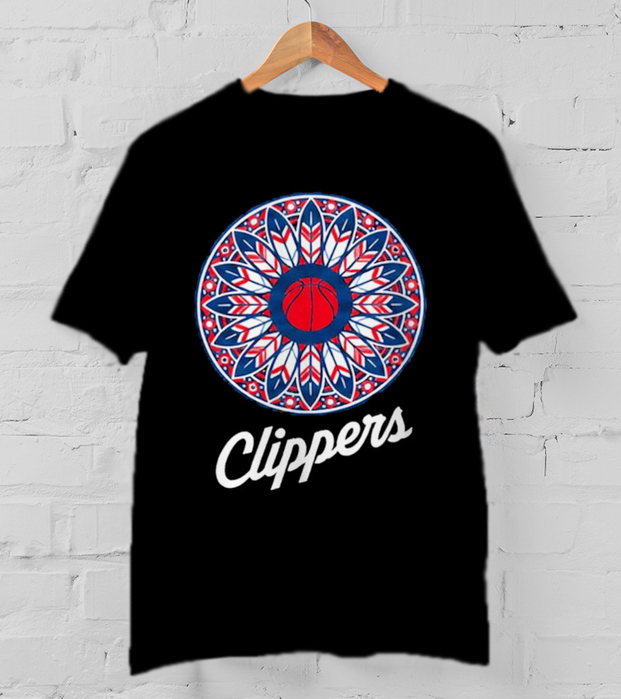 LA Clippers Native American Heritage Night Basketball Mandala T-Shirt