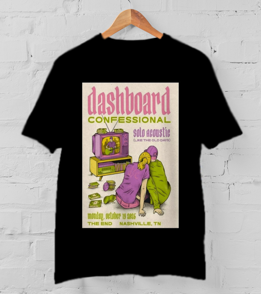 Dashboard Confessional Nashville October 19 2026 Solo Acoustic Like The Old Days The End T-Shirt
