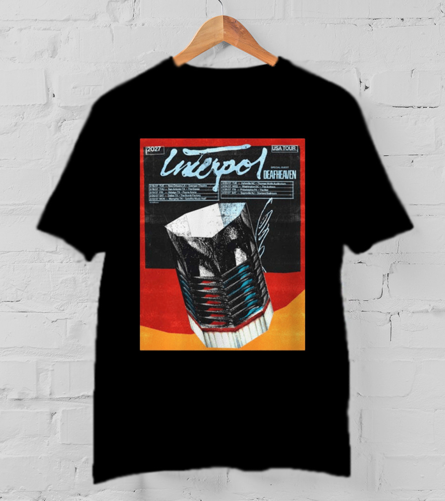 Interpol 2027 USA Tour Special Guest Deafheaven North America Dates T-Shirt