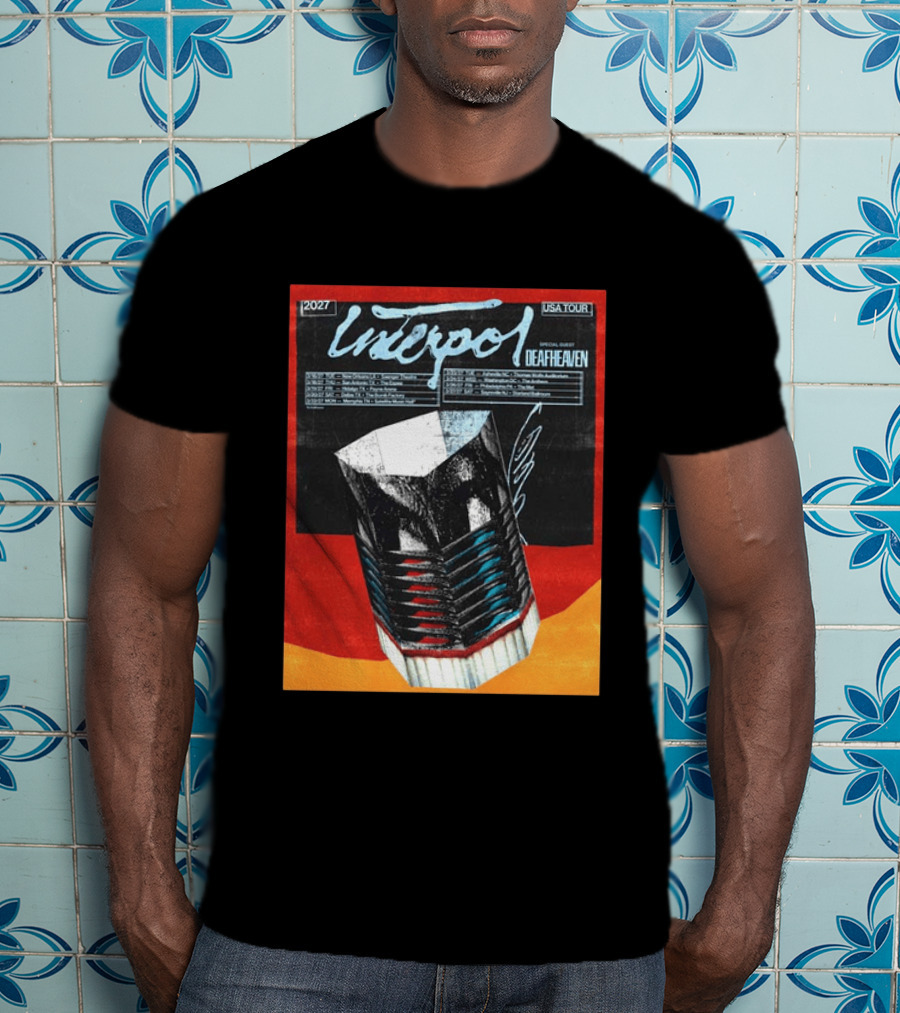 Interpol 2027 USA Tour Special Guest Deafheaven North America Dates T-Shirt