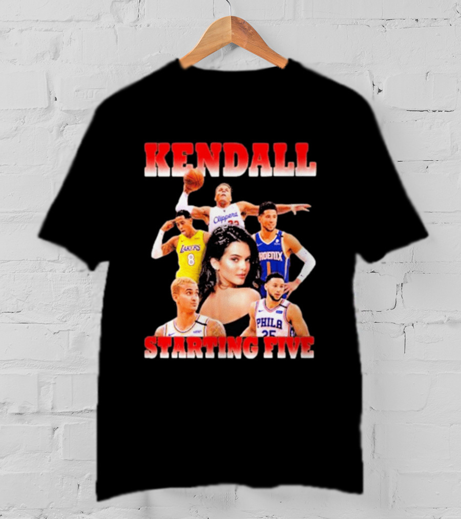 Kendall Jenner Basketball Starting Five NBA T-Shirt
