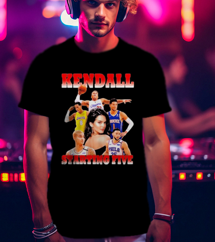 Kendall Jenner Basketball Starting Five NBA T-Shirt