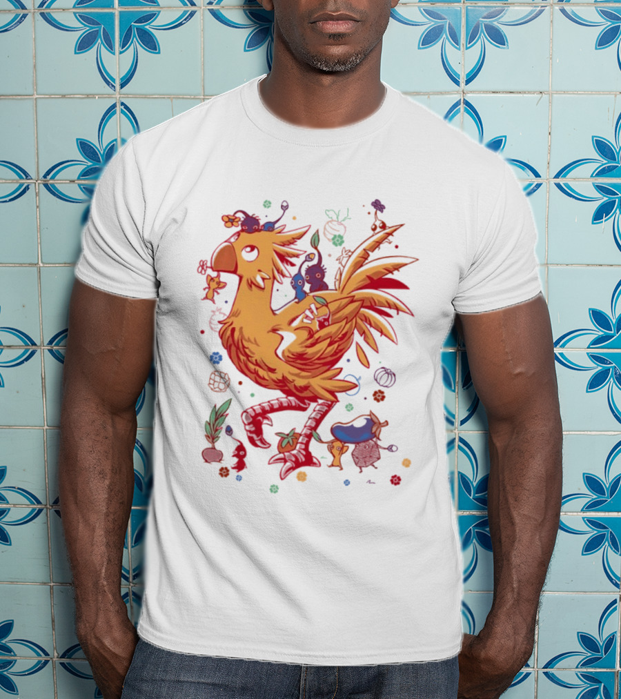 Pikmin Chocobo A Budding Friendship Cartoon Vibrant Creature Characters T-Shirt
