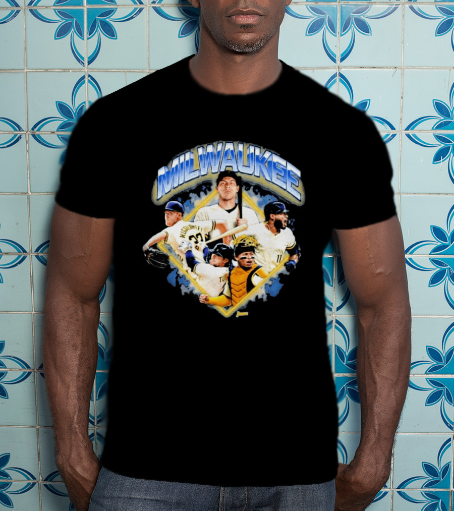 Milwaukee Brewers Baseball Stars McCutchen Yelich Tellez Turang 2026 T-Shirt