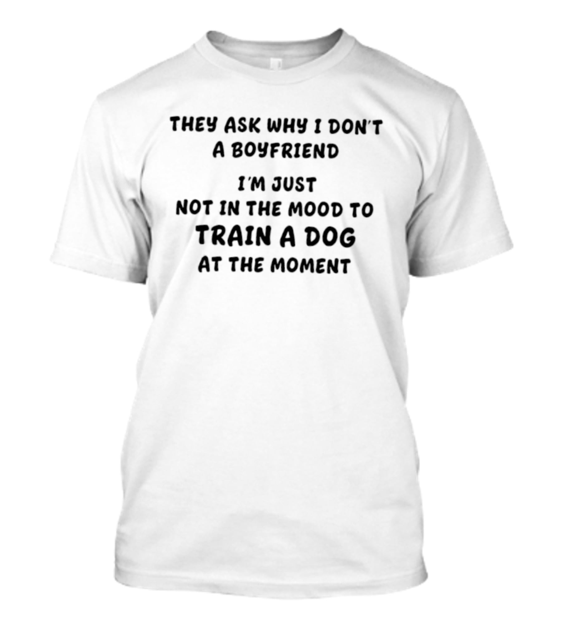 They Ask Why I Don't Have A Boyfriend I'm Just Not In The Mood To Train A Dog At The Moment T-Shirt