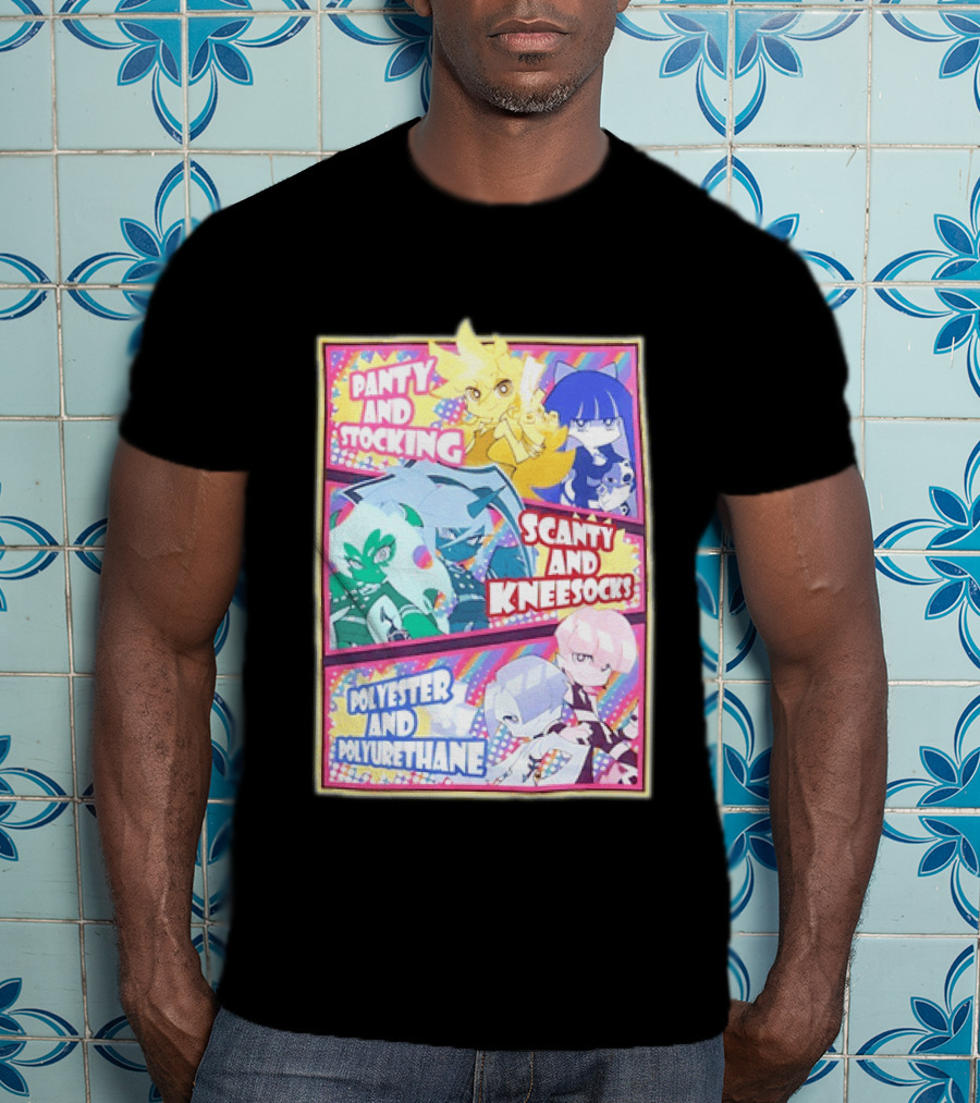 Panty And Stocking Scanty And Kneesocks Polyester And Polyurethane T-Shirt