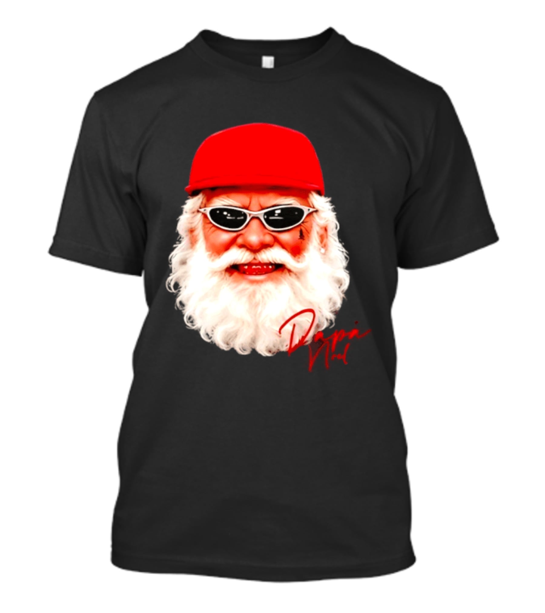 Papá Noel Santa Claus Christmas 2026 Red Cap Sunglasses Swag T-Shirt