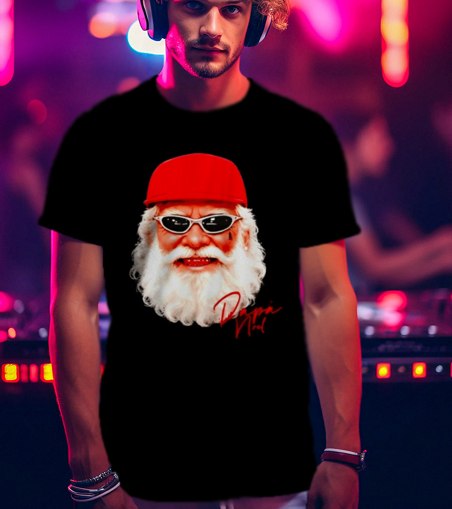 Papá Noel Santa Claus Christmas 2026 Red Cap Sunglasses Swag T-Shirt