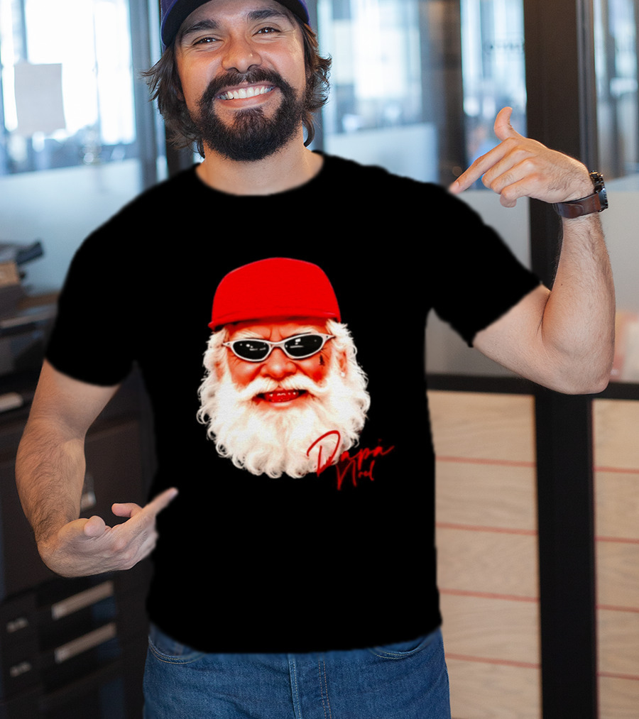 Papá Noel Santa Claus Christmas 2026 Red Cap Sunglasses Swag T-Shirt