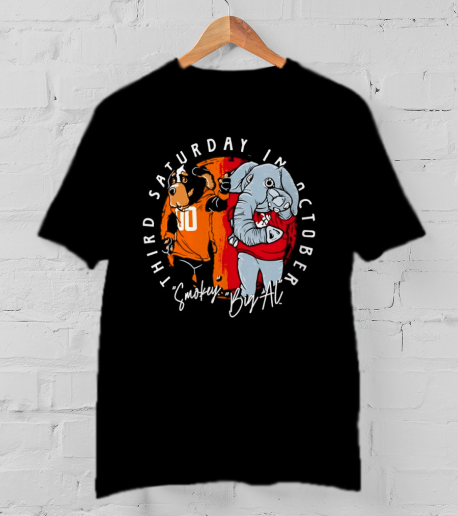 Tennessee Volunteers Vs Alabama Crimson Tide 2026 Third Saturday In October Smokey Vs Big Al T-Shirt
