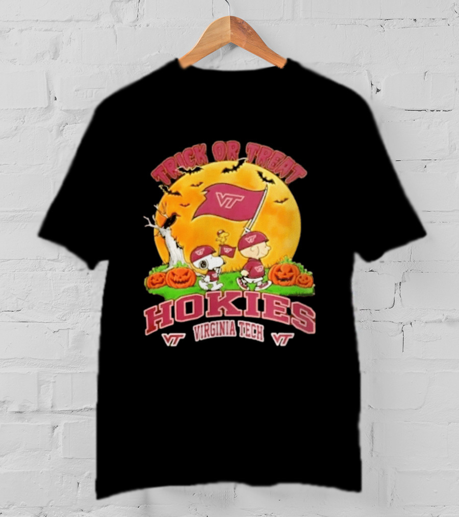 Trick Or Treat Hokies Virginia Tech Halloween VT Snoopy T-Shirt