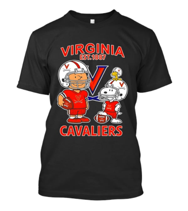 Virginia Cavaliers Snoopy And Charlie Brown Football EST 1887 T-Shirt