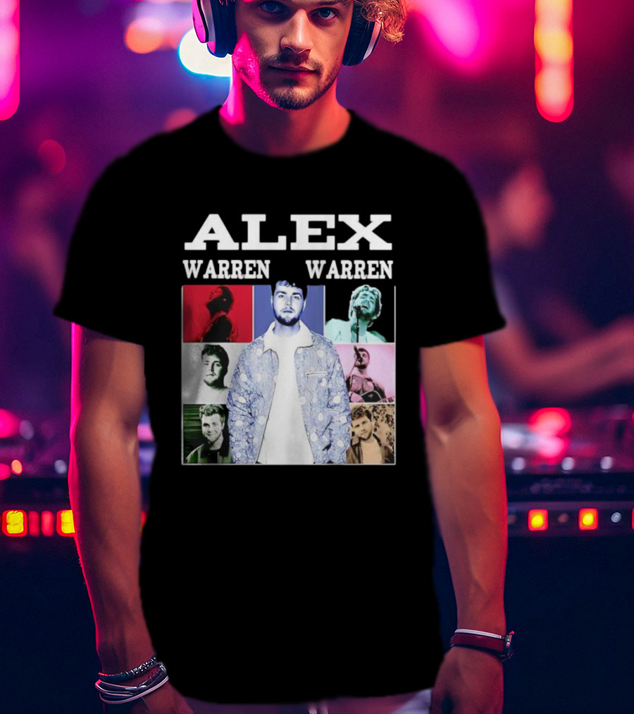 Alex Warren Tour Vintage Collage Style Photography T-Shirt