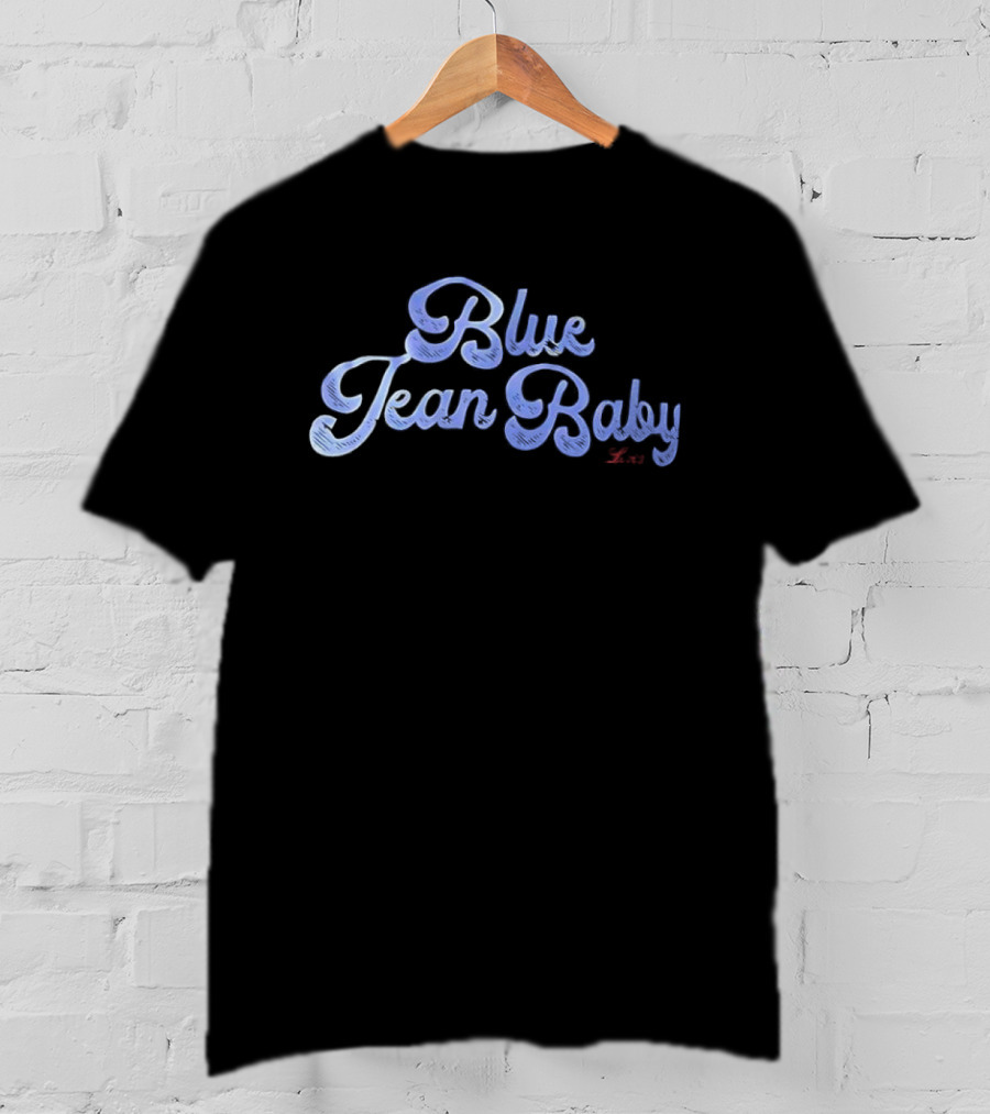 Blue Jean Baby Retro Script Denim Lovers T-Shirt