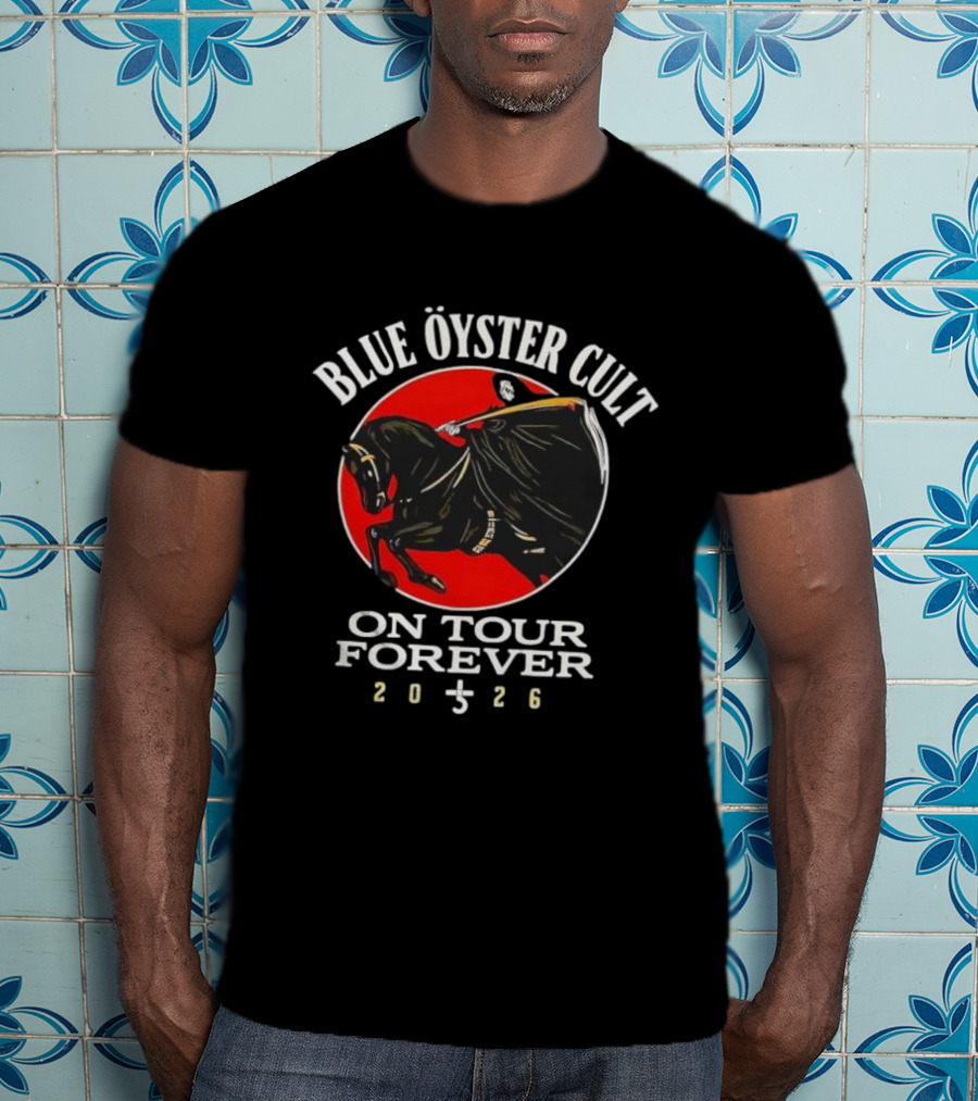 Blue Öyster Cult On Tour Forever 2026 Rider Emblem T-Shirt