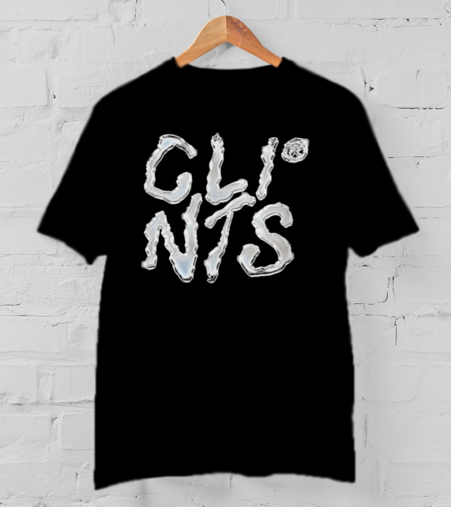 CLINTS Chrome Melting Text T-Shirt