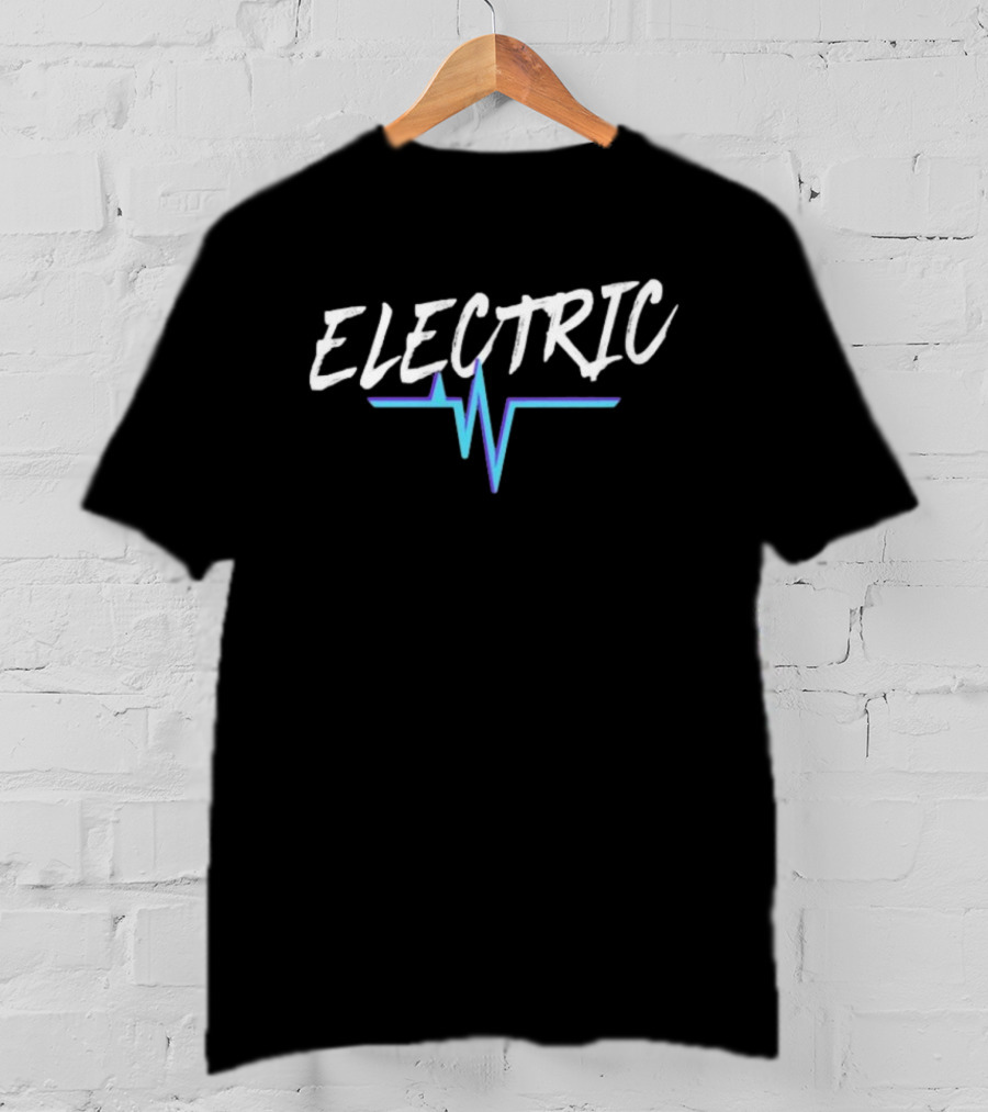 Dallas Pulse Electric Graphic With Vibrant Blue And White Text T-Shirt