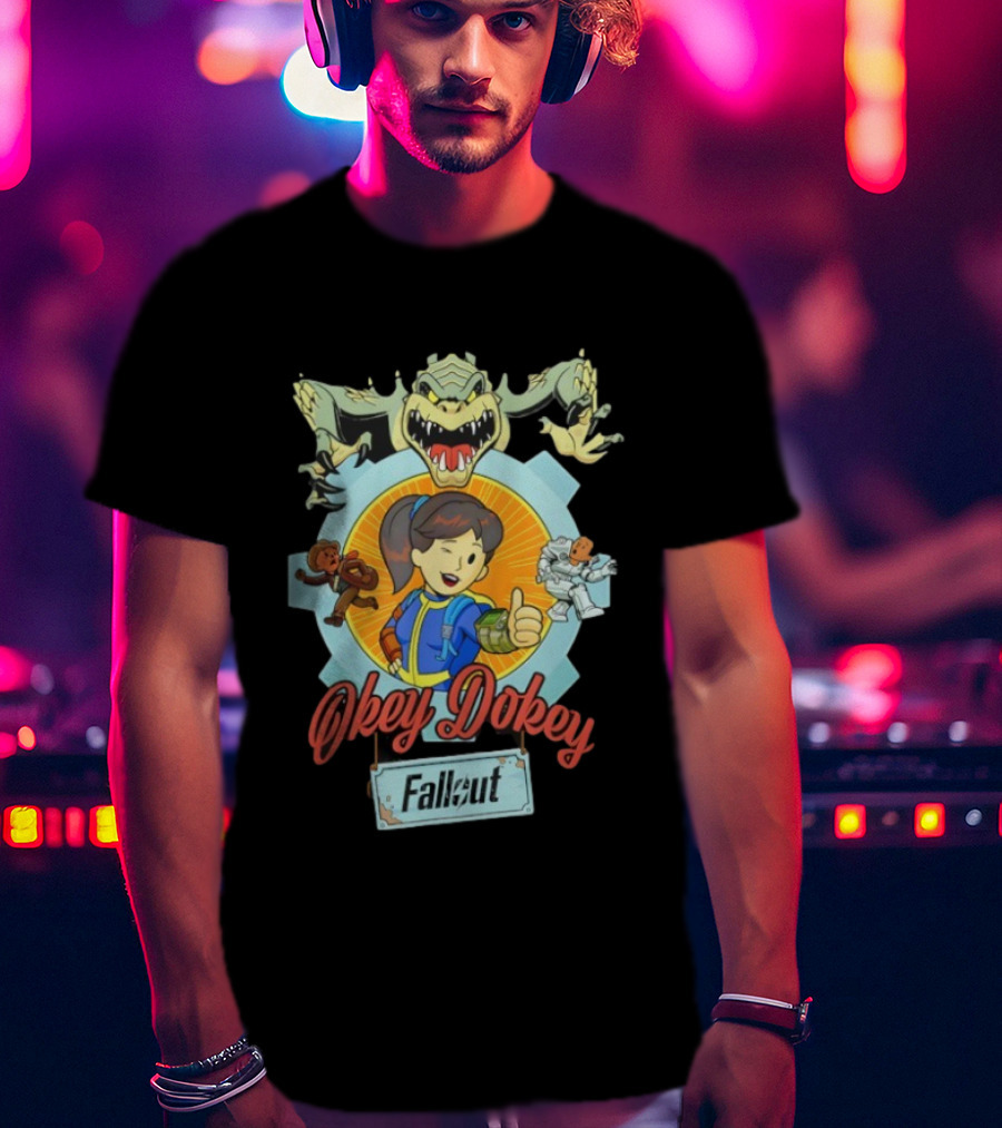 Fallout Okey Dokey Vault Boy Power Armor Deathclaw Adventure T-Shirt