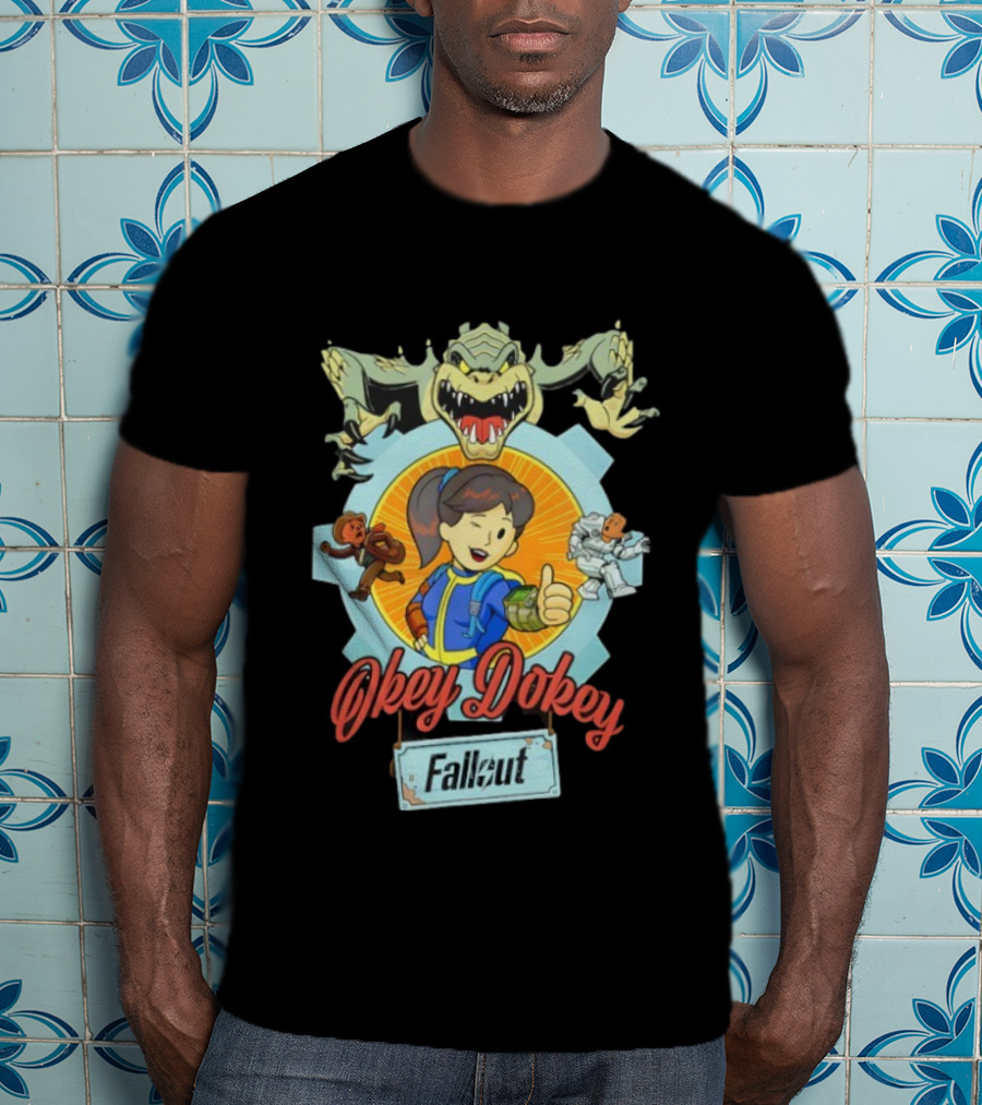 Fallout Okey Dokey Vault Boy Power Armor Deathclaw Adventure T-Shirt