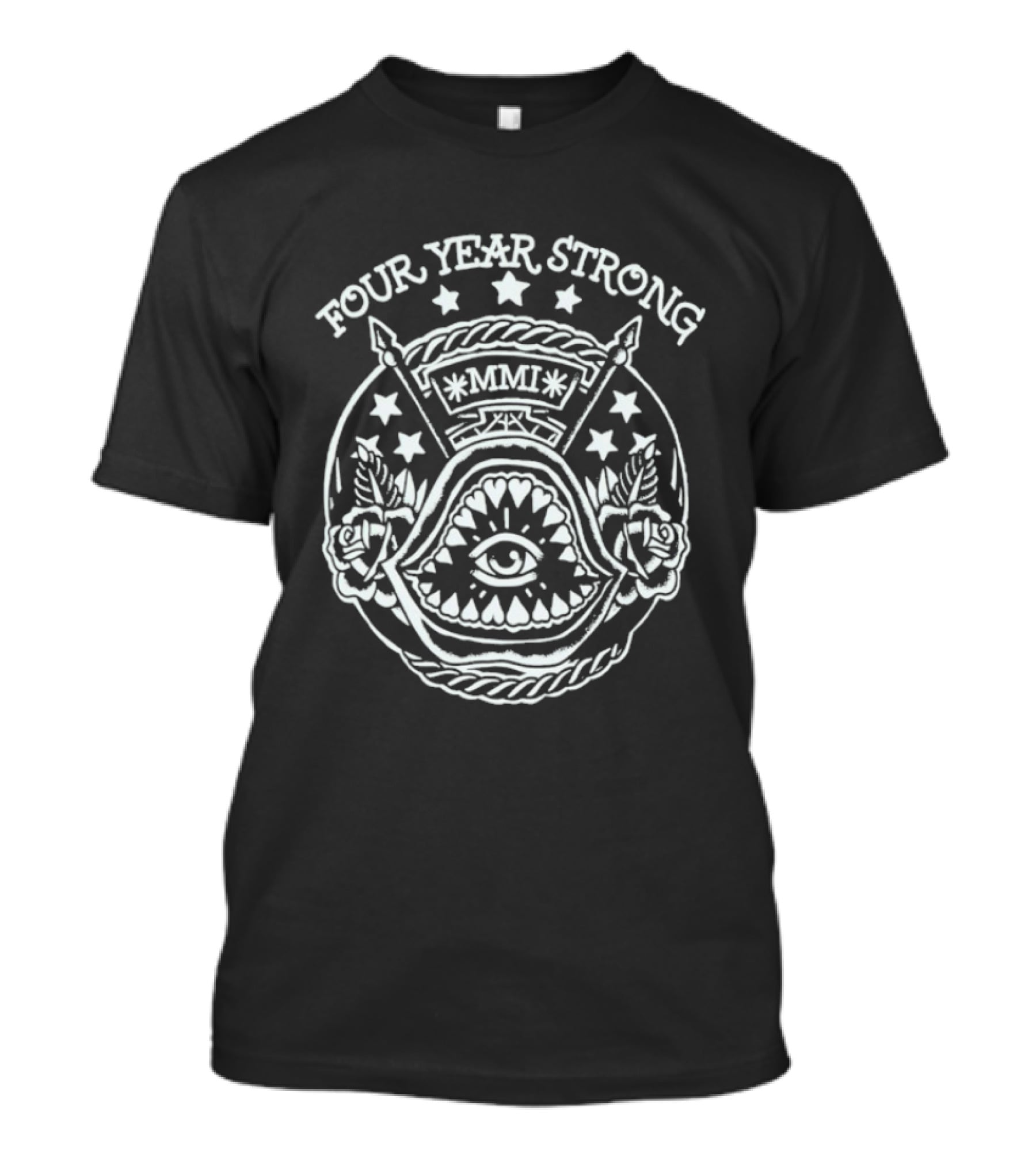 Four Year Strong MMI Shark Teeth Star Banner T-Shirt