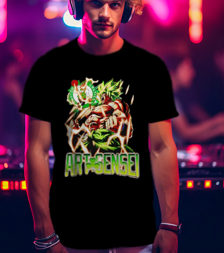 Dragon Ball Z Broly Boston Celtics Art Sensei T-Shirt