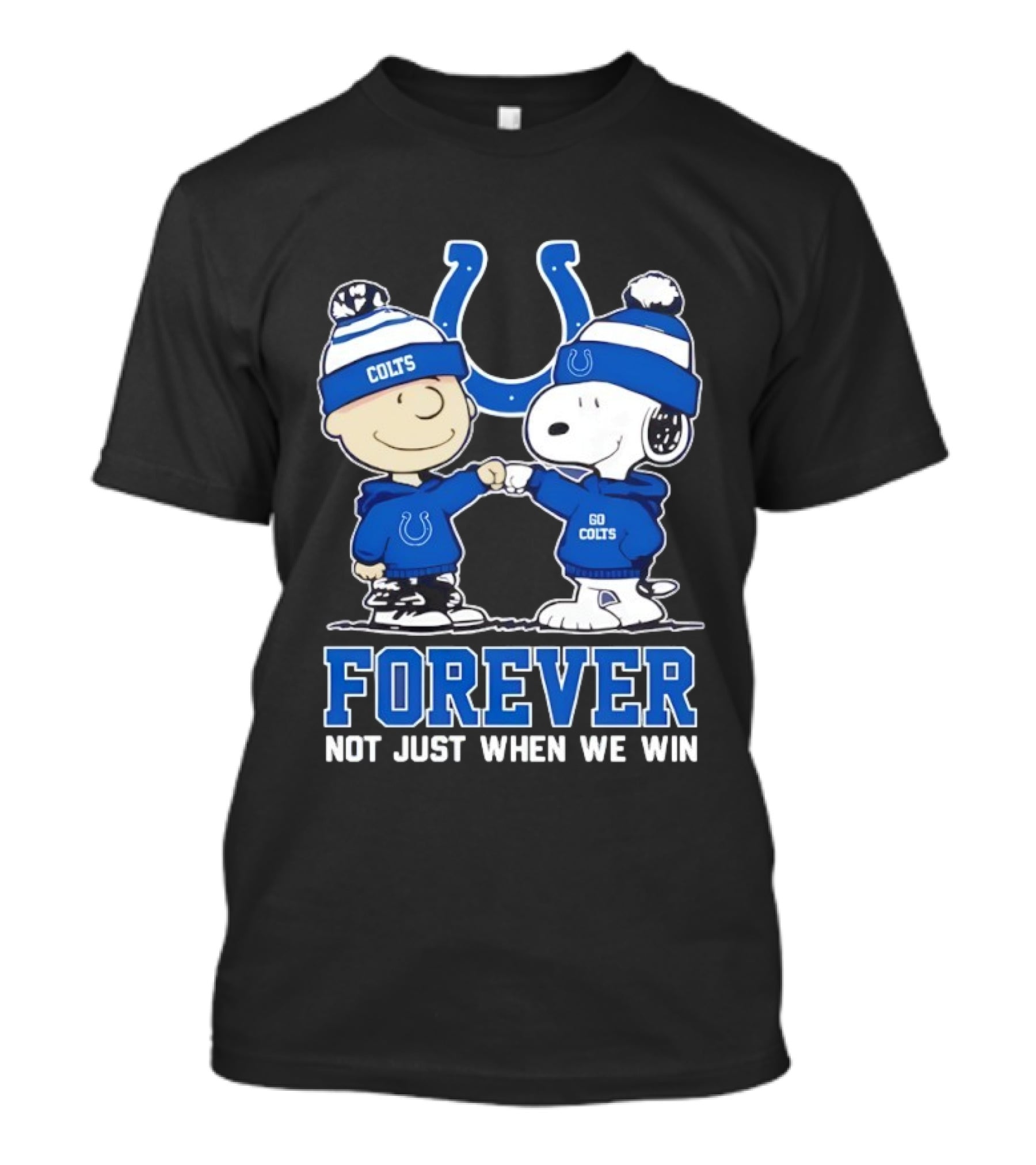 Indianapolis Colts Charlie Brown Snoopy Forever Not Just When We Win T-Shirt