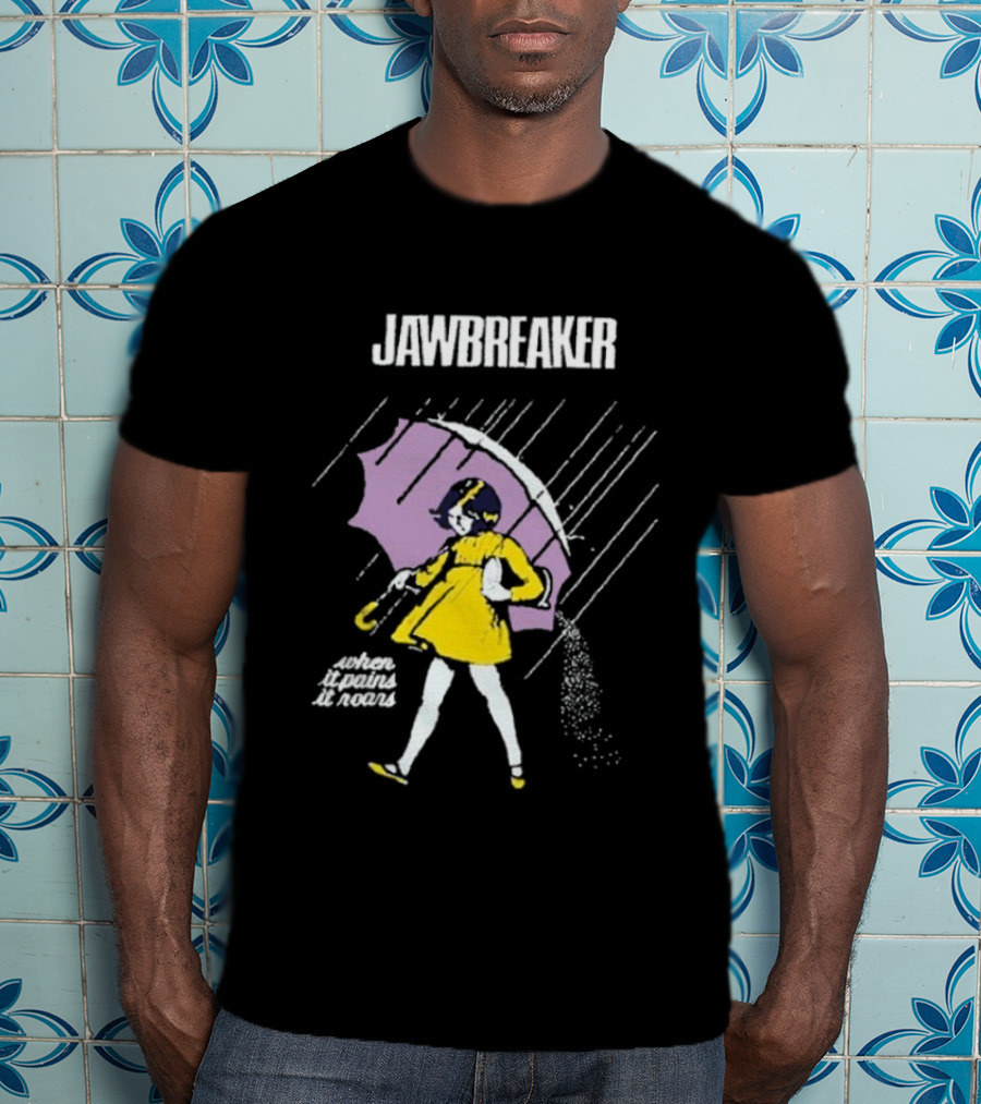 Jawbreaker When It Pains It Roars Umbrella Girl In Yellow Dress T-Shirt