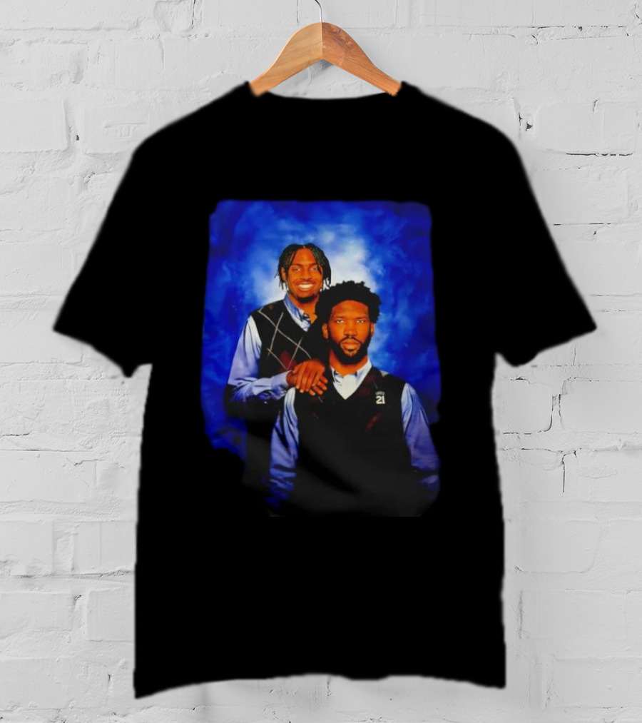 Joel Embiid Tyrese Maxey Philadelphia 21 Brothers 76ers Linen Vest T-Shirt