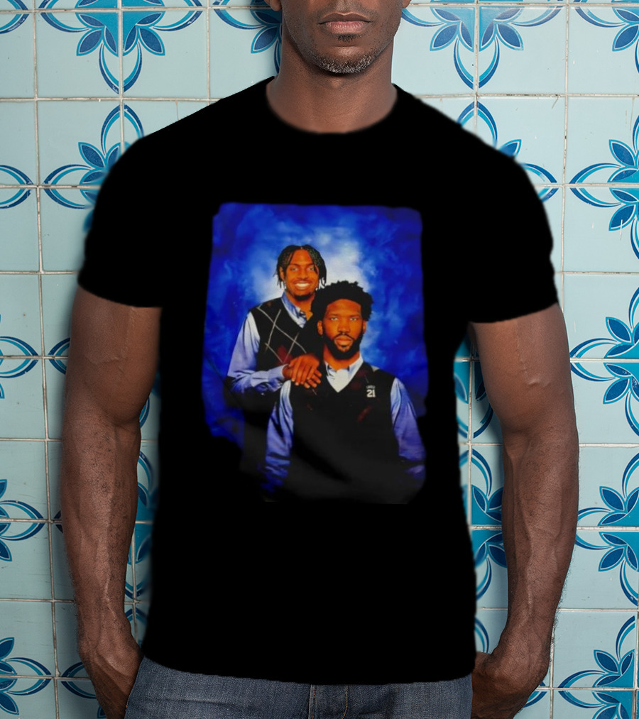 Joel Embiid Tyrese Maxey Philadelphia 21 Brothers 76ers Linen Vest T-Shirt