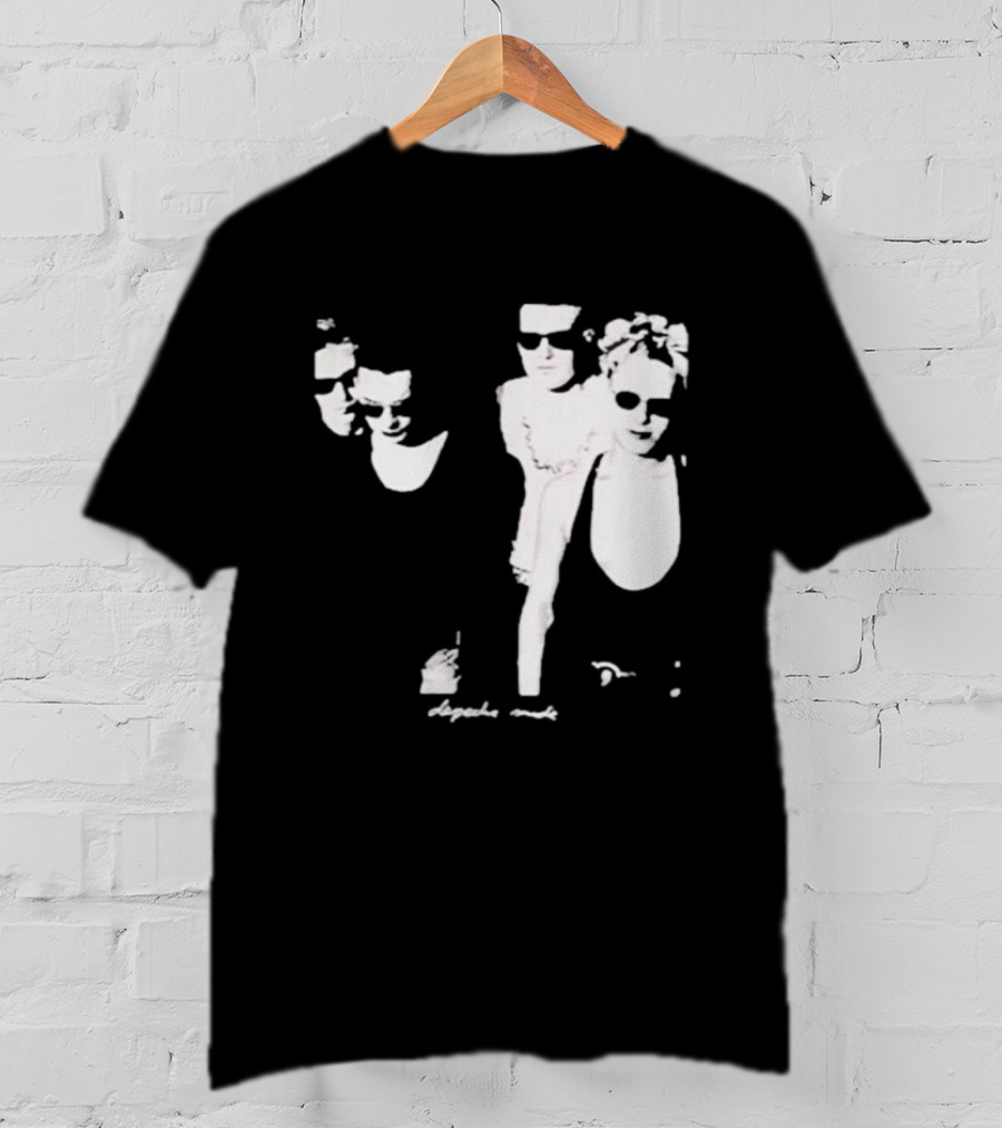 Public Laundry Depeche Mode Classic Band Members Black And White Sunglasses Style T-Shirt