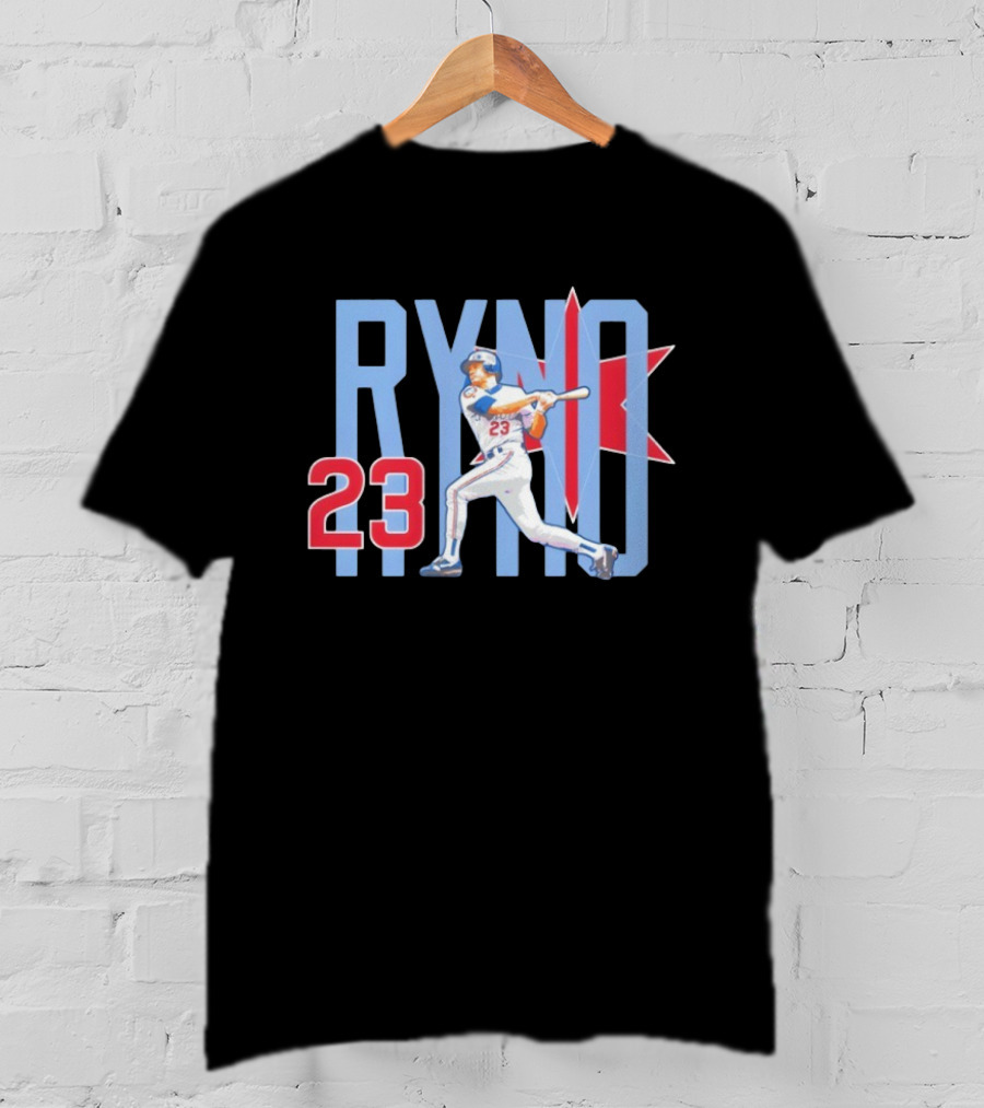 Ryne Sandberg Ryno 23 Baseball Legends Chicago Star Burst T-Shirt