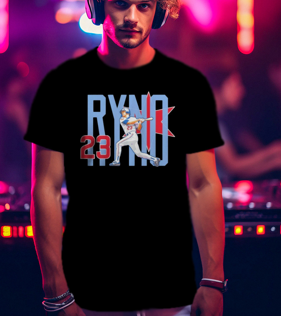 Ryne Sandberg Ryno 23 Baseball Legends Chicago Star Burst T-Shirt