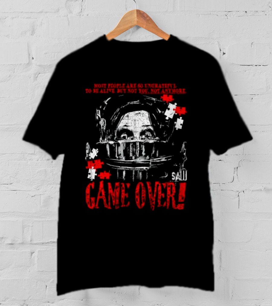 Saw Game Over Keep Calm And Survive Head Trap Horror Movie T-Shirt